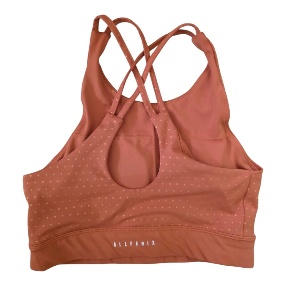 ANTHROPOLOGIE ALLFENIX Orange Twilight Longline Sports‎ Bra - Size Medium